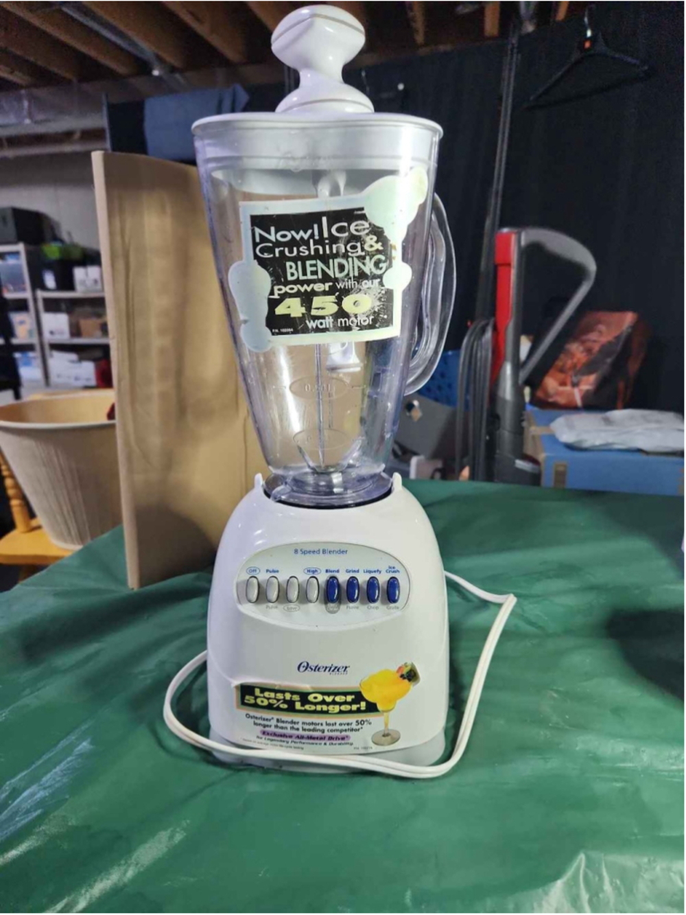 Osterizer 8 Speed Blender 6 Cup Plastic Jar 450 Watt Ice Crush Smoothie Maker